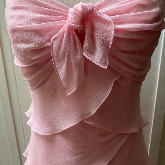 Pink Strapless Ruffle Dress - Picture 2 of 8